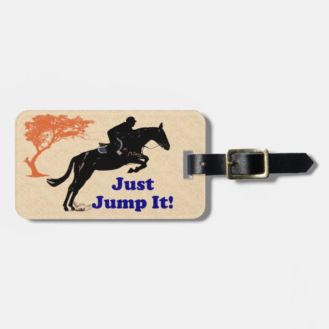 Etiqueta Para Maletas ¡Apenas sáltelo! Caballo (Frente Horizontal)