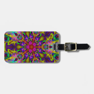 Etiqueta Para Maletas Apofisis Kaleidoscope Arte Fractal - II + su texto