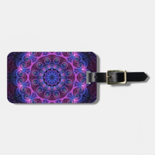 Etiqueta Para Maletas Apofisis Kaleidoscope Mandala Corazones + texto