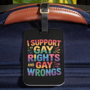 Etiqueta Para Maletas Apoyo Los Derechos De Los Gays Y Los Hechos De Gay