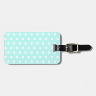 Etiqueta Para Maletas Aqua Pastel Polka Dot