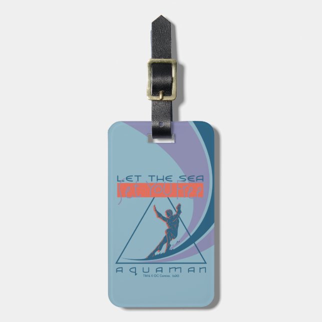 Etiqueta Para Maletas Aquaman | Que el mar te libere (Frente Vertical)