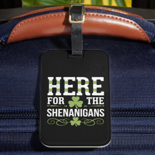 Etiqueta Para Maletas Aquí Por Shenanigans Irish St. Patrick