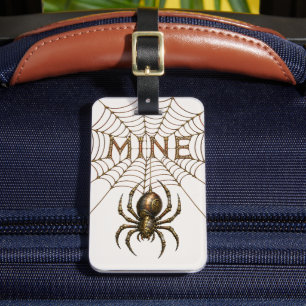 Etiqueta Para Maletas Araña y Telaraña Caprichosa Steampunk - MÍA