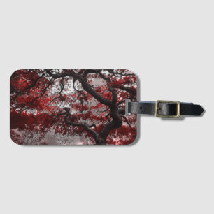 Etiqueta Para Maletas Árbol de cerezo rojo