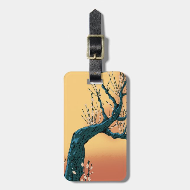 Etiqueta Para Maletas Árbol de flores chino (Frente Vertical)