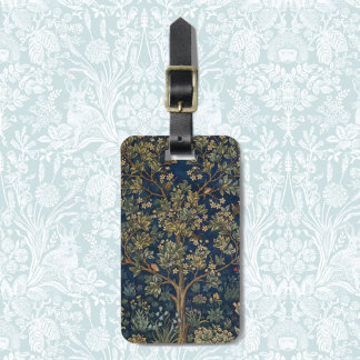 Etiqueta Para Maletas Árbol de la Vida vintage de William Morris