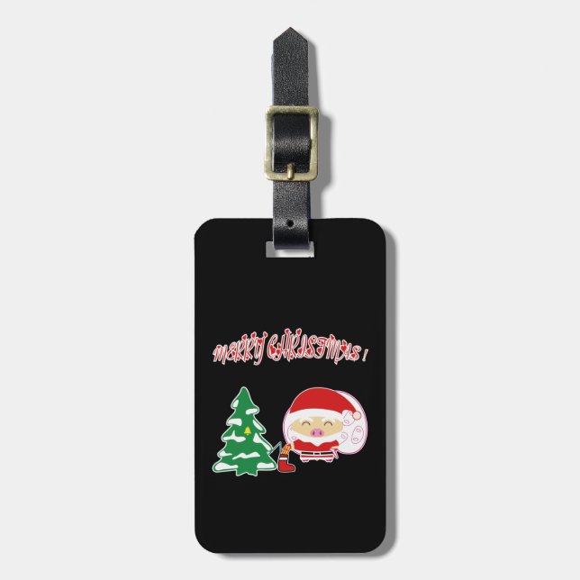 Etiqueta Para Maletas árbol de Navidad (Frente Vertical)