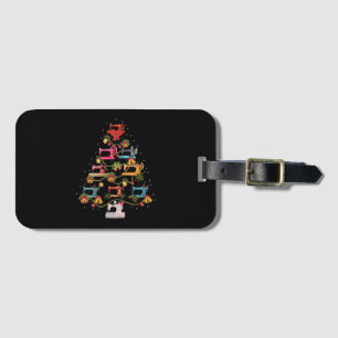 Etiqueta Para Maletas Árbol de Navidad de máquina de coser