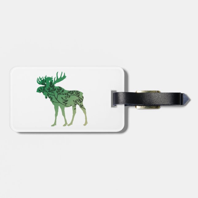 Etiqueta Para Maletas Árbol moso (Atrás Horizontal)