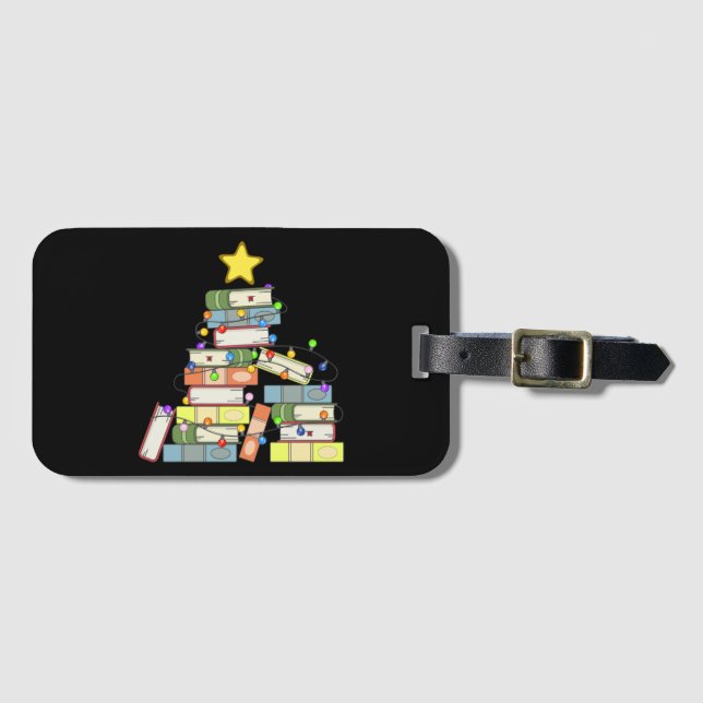 Etiqueta Para Maletas Árbol navideño I (Anverso horizontal)