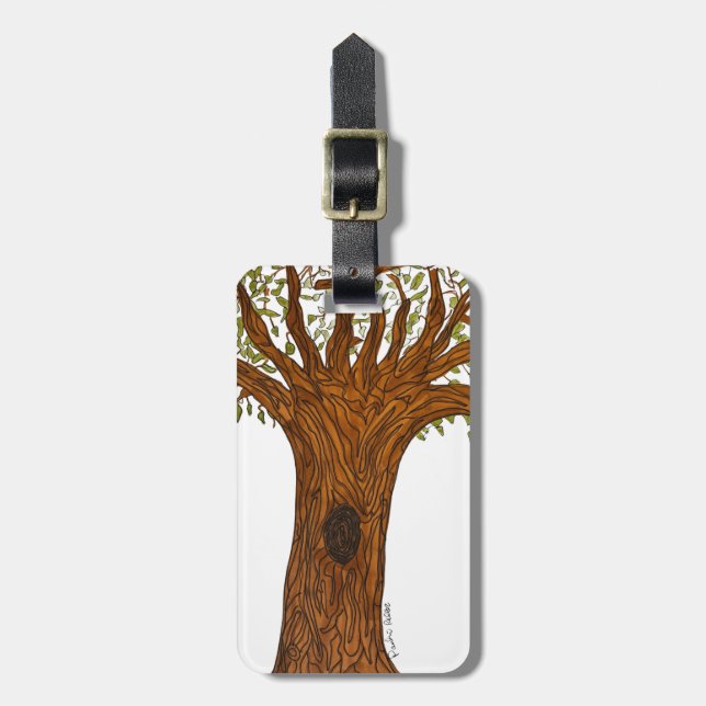 Etiqueta Para Maletas Árbol retorcido (Frente Vertical)