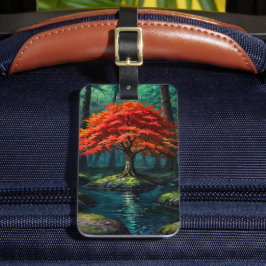 Etiqueta Para Maletas Árbol rojo