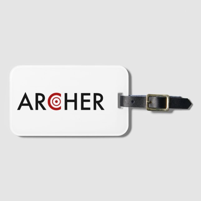Etiqueta Para Maletas Archer (Anverso horizontal)