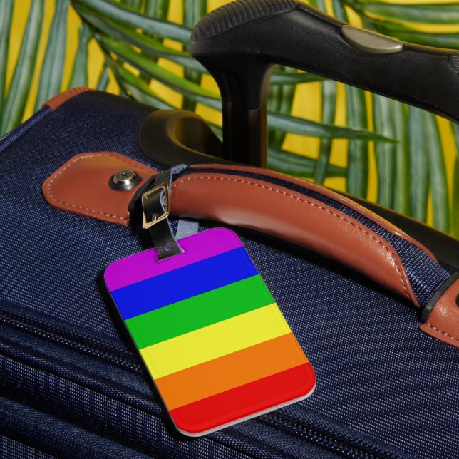 Etiqueta Para Maletas Arco iris gay (Anverso In situ 1)