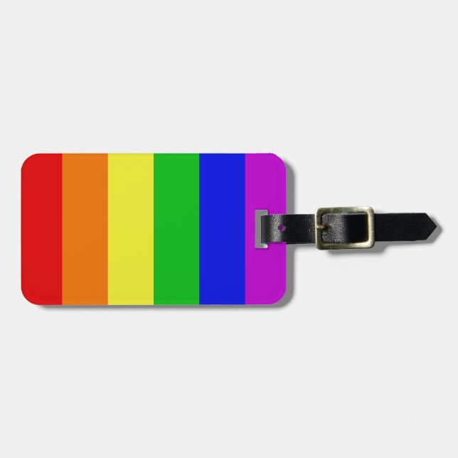 Etiqueta Para Maletas Arco iris gay (Frente Horizontal)