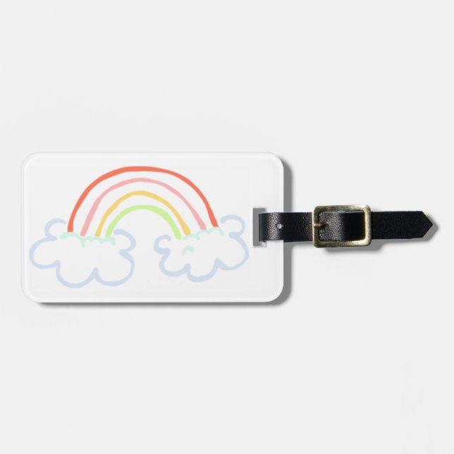 Etiqueta Para Maletas Arco iris lindo (Frente Horizontal)