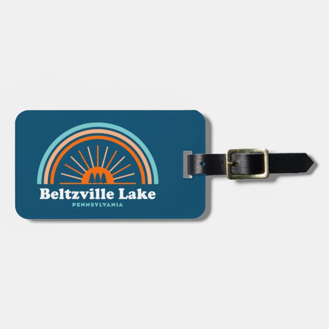 Etiqueta Para Maletas Arcoiris de Beltzville Lake Pennsylvania (Frente Horizontal)