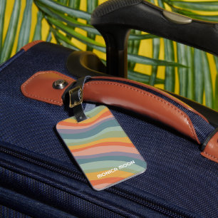 Etiqueta Para Maletas Arcoiris silencioso Simple Stripes Coloroso PERSON
