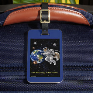 Etiqueta Para Maletas Ardilla en el espacio