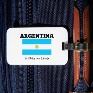 Etiqueta Para Maletas Argentina - Bandera y Motto