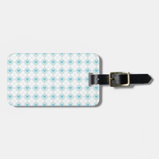 Etiqueta Para Maletas Argyle precioso (Frente Horizontal)