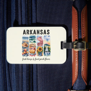 Etiqueta Para Maletas Arkansas - Brisa fresca y sabor de cerdo frontal