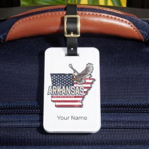 Etiqueta Para Maletas Arkansas Estados Unidos Retro Map Vintage Estados