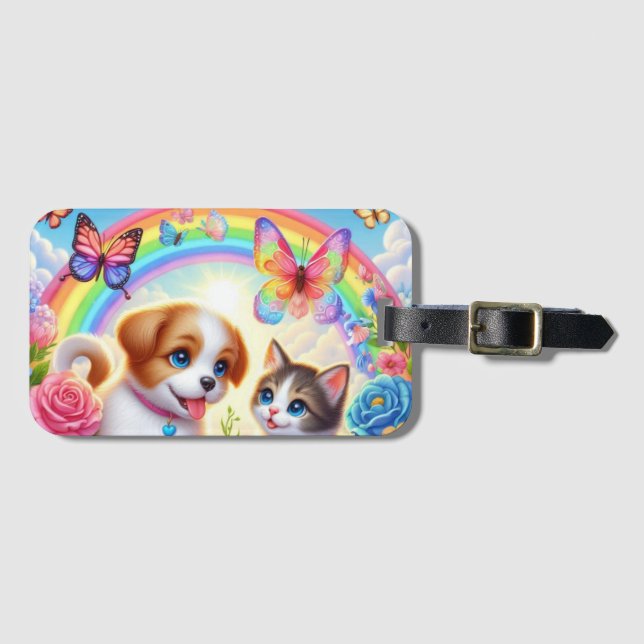 Etiqueta Para Maletas Aroma de cachorro/gatito (Anverso horizontal)