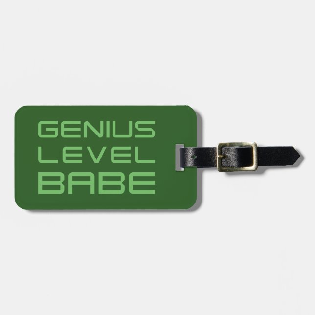 Etiqueta Para Maletas Arrow | Genius Level Babe (Frente Horizontal)
