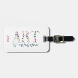 Etiqueta Para Maletas Art is Awesome Personalized