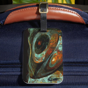 Etiqueta Para Maletas Arte abstracto de división de tiempo