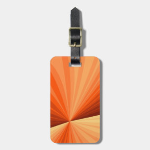 Etiqueta Para Maletas Arte abstracto moderno naranja rojo vainilla gráfi