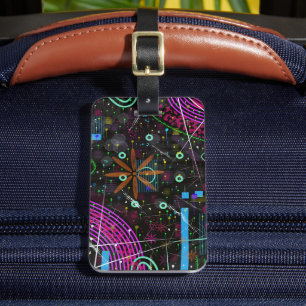 Etiqueta Para Maletas Arte abstracto: Satélite