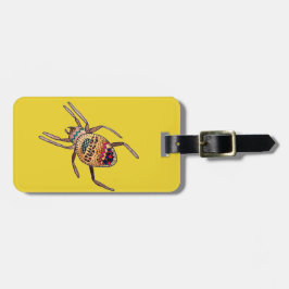 Etiqueta Para Maletas Arte arácnido de araña colorida