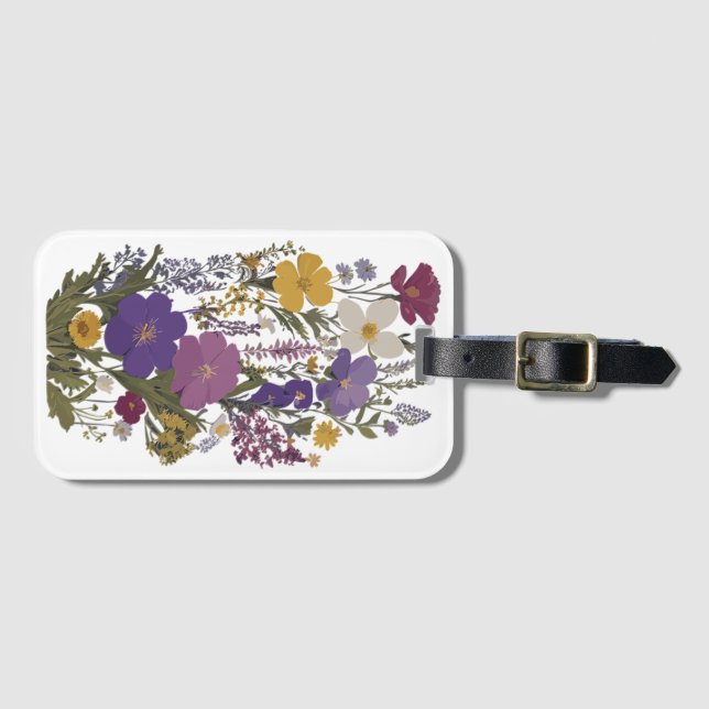 Etiqueta Para Maletas Arte botánico (Anverso horizontal)