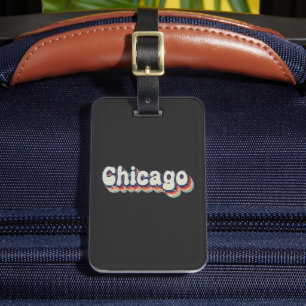 Etiqueta Para Maletas Arte Clásico Chrome City Classic de Chicago Illino