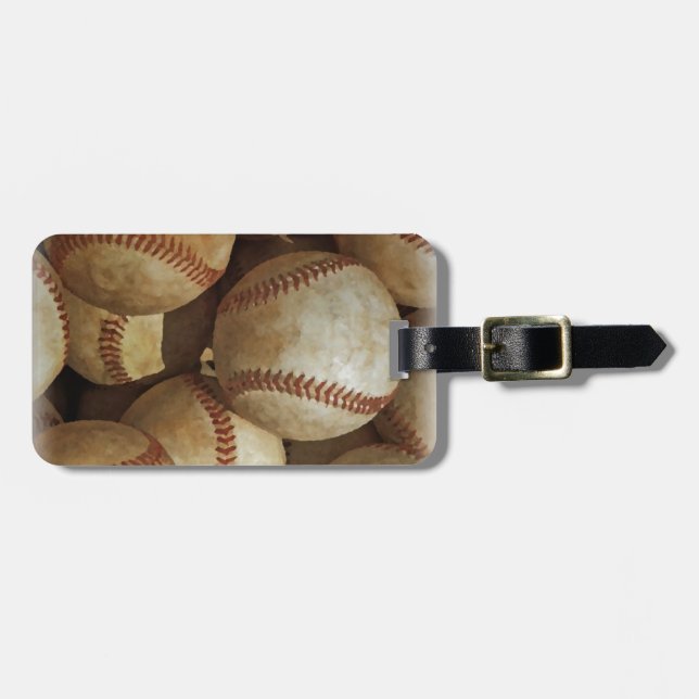 Etiqueta Para Maletas Arte de béisbol de moda (Frente Horizontal)