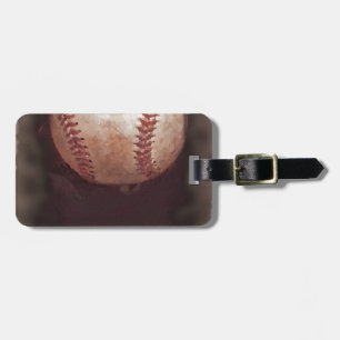 Etiqueta Para Maletas Arte de béisbol Sepia de estilo vintage
