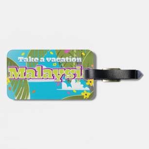 Etiqueta Para Maletas Arte de cartel de viaje de dibujos animados de Mal