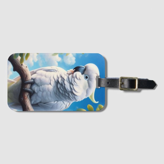 Etiqueta Para Maletas Arte de Cockatoo (Anverso horizontal)