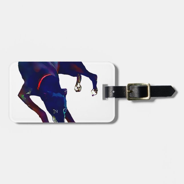 Etiqueta Para Maletas Arte de Greyhound (Frente Horizontal)