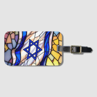 Arte de Judaica en mosaico de bandera de Israel en