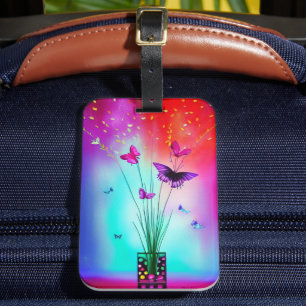 Etiqueta Para Maletas Arte de mariposa