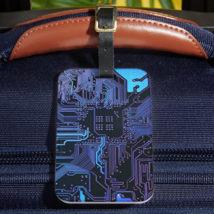 Etiqueta Para Maletas Arte de patrón de trazo de placa de circuito impre