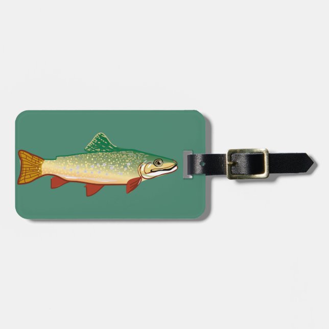 Etiqueta Para Maletas Arte de pescadores de trucha (Frente Horizontal)