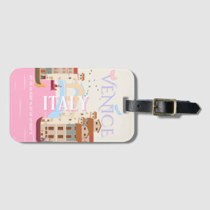 Etiqueta Para Maletas Arte de viajes de Venecia, Italia, arte de viajes