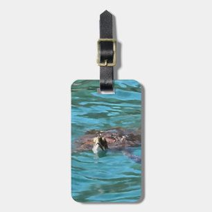 Etiqueta Para Maletas Arte de vida silvestre de la tortuga marina Logger
