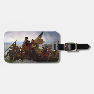 Etiqueta Para Maletas Arte de Washington cruzando el Delaware