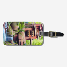 Arte digital de la casa de árbol arquitectónico